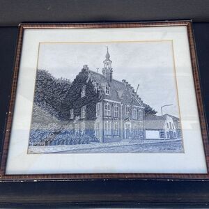 Vintage Gemeentehuis Borculo Netherlands Framed Print by R.M. Hoebe City Hall